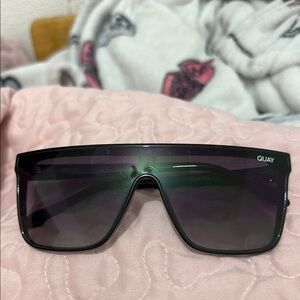 Quay Black Nightfall Oversized Sunglasses